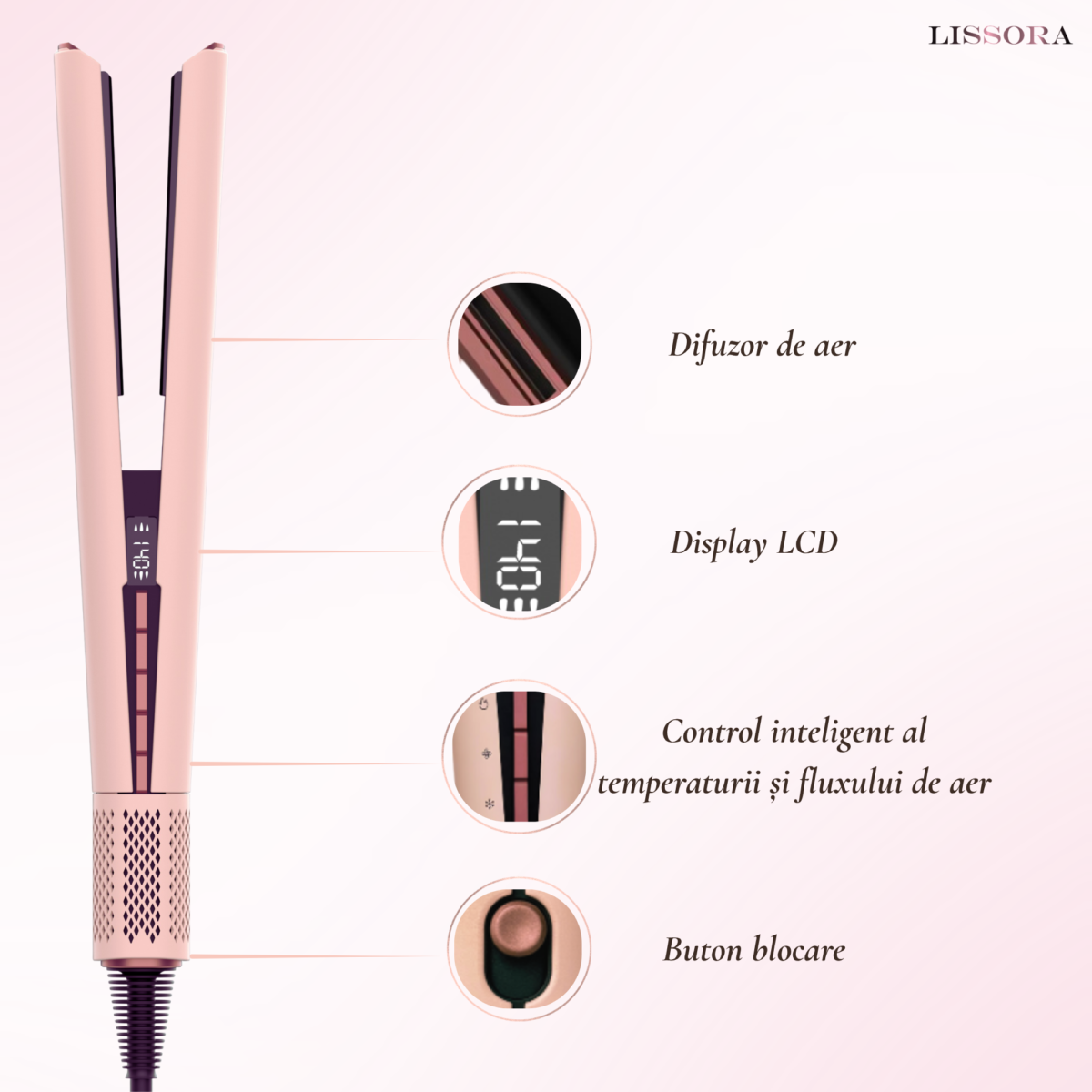 Aparat de indreptat parul LISSORA® AirFlow